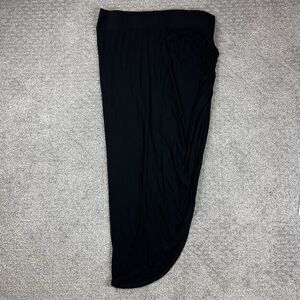 Torrid Skirt Womens Plus 3X Maxi Asymmetric Ruched Stretch Basic Sexy Black